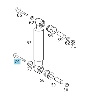 Rear Shock Absorber-3500 KYB  2002-2006